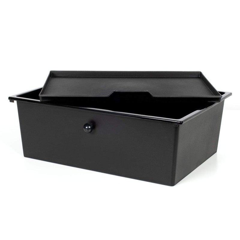 Richards Homewares Metal Frame Underbed Storage with Lids, 32.75â€L x 12.2â€D x 7.9â€H, Requires at Least 8â€H Clearance from Floor to Bed Frame, Black, 2-Drawer - Image 3